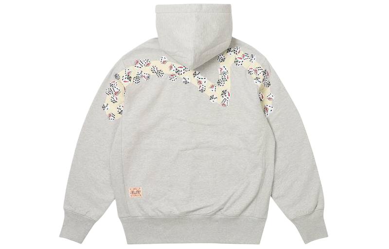Худи Palace PALACE x EVISU (серое)