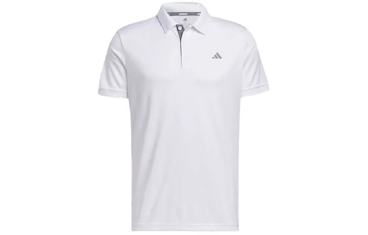 Adidas Polo Shirts Men's White Polo Collar Moderate Straight Fit