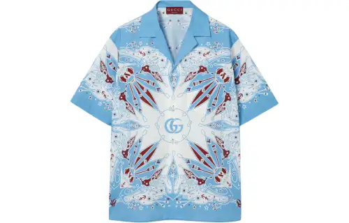 GUCCI Lido Shirt Men's Light Blue