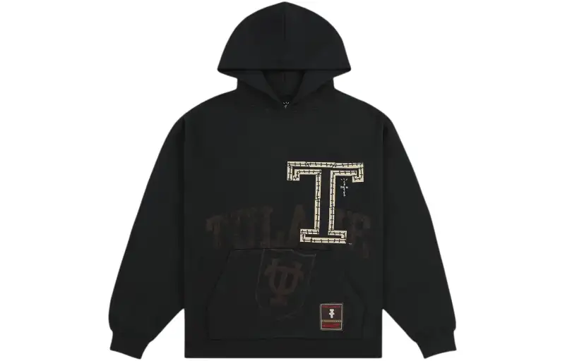 Travis Scott X Mitchell & Ness Tulane Green Wave Overlap Pullover Hoodie