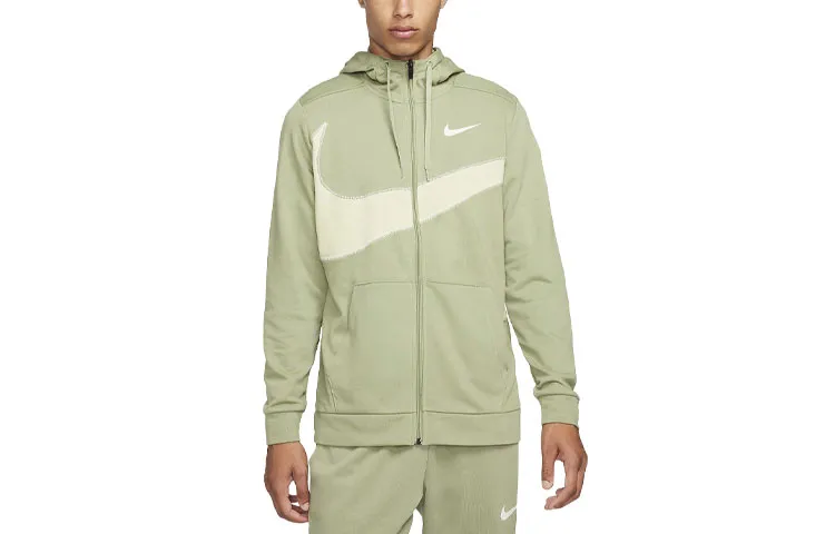 Nike Sweatshirts Men's Green Hooded Moderate Regular