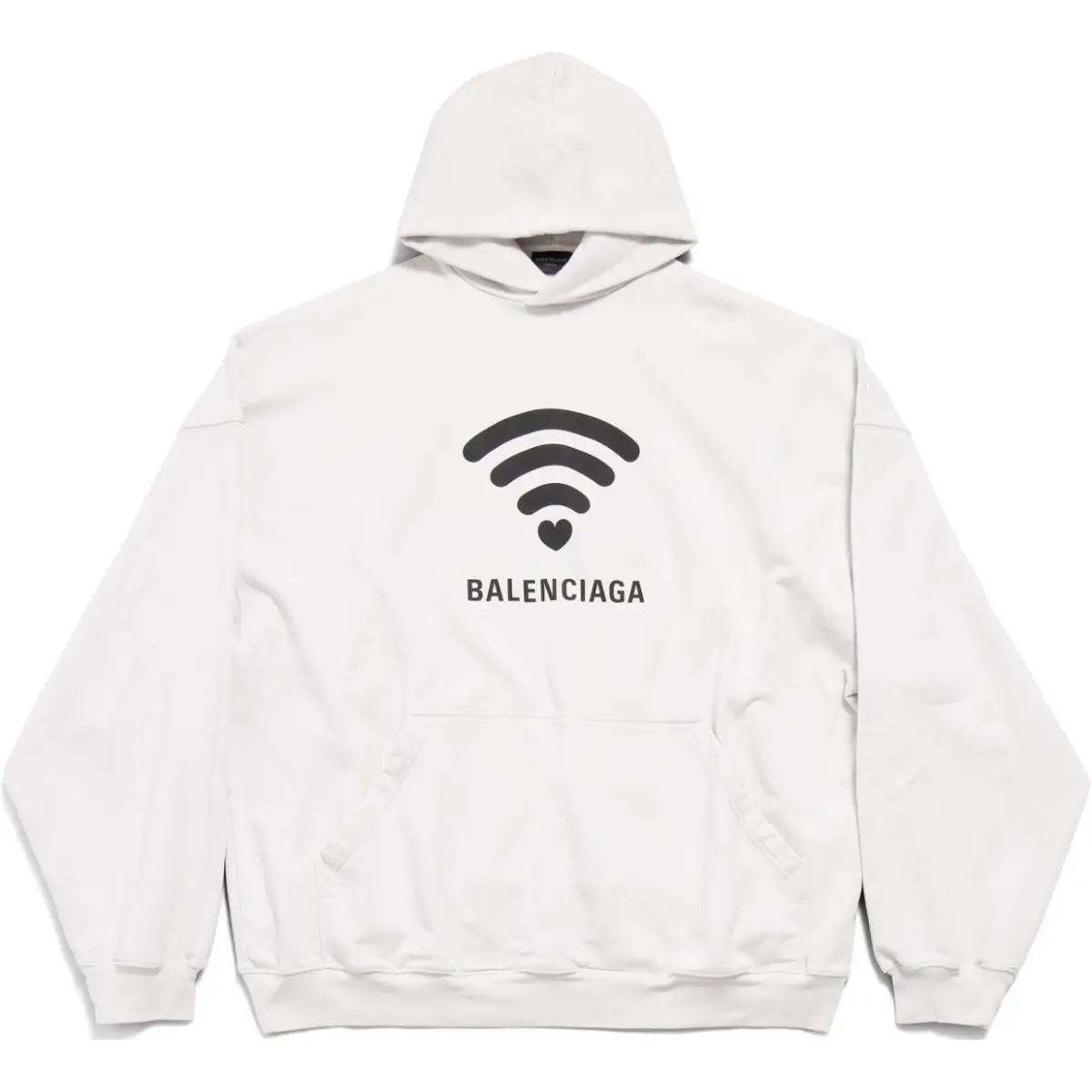 Balenciaga FW24 LO_VE Sweatshirt Loose Fit Unisex White