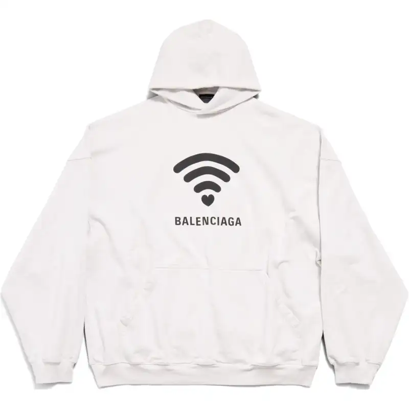 Balenciaga FW24 LO_VE Sweatshirt Loose Fit Unisex White