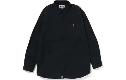 Bape Ape Head One Point Washed Loose Fit Shirt