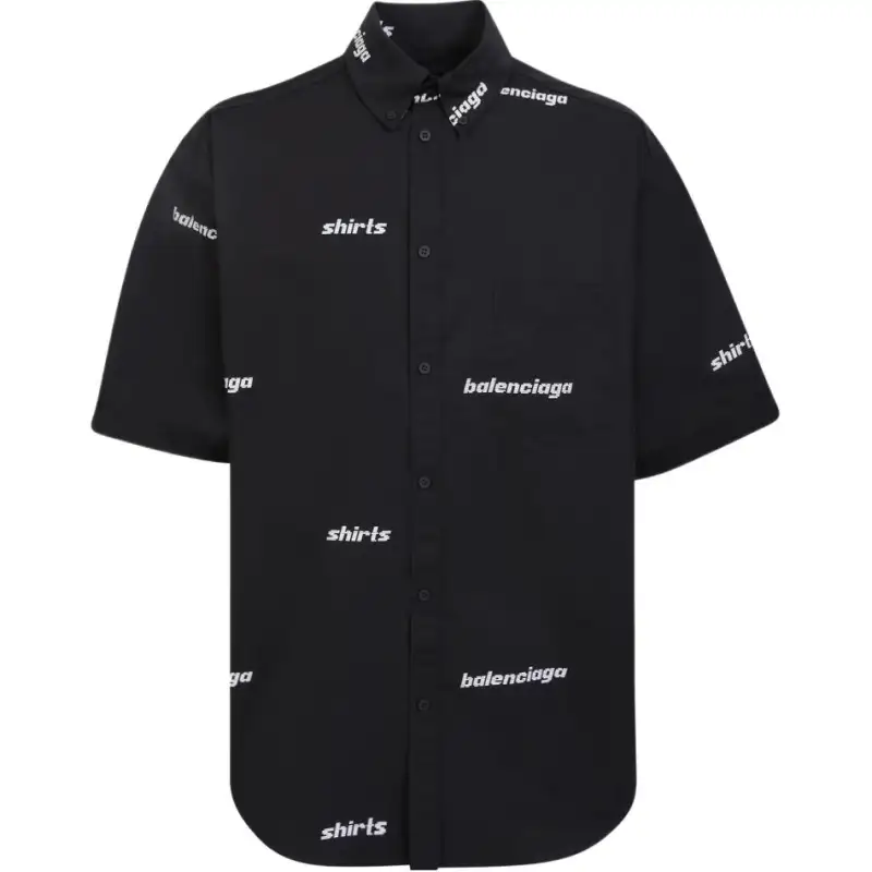Balenciaga Shirt Regular Fit Men's Black
