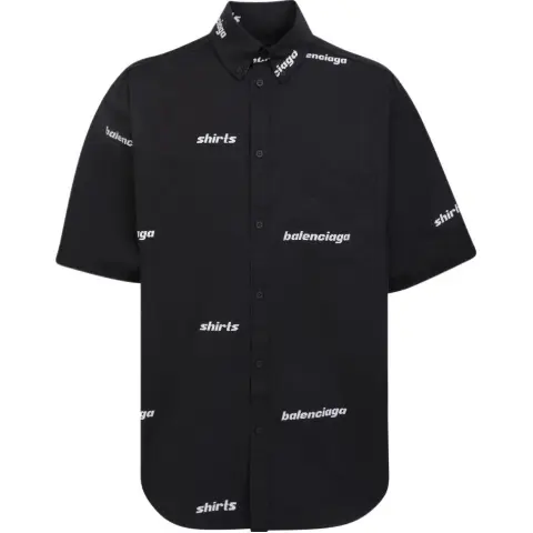 Balenciaga Shirt Regular Fit Men's Black