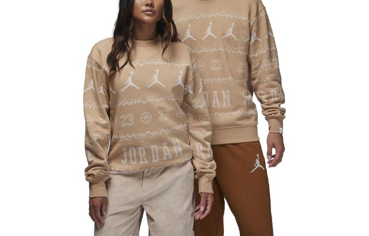 Jordan Essentials Holiday Sweatshirt Unisex Khaki