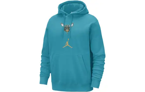 Jordan Charlotte Hornets Club Fleece City Edition Sweatshirt City Edition, Charlotte Hornets Men's Blue