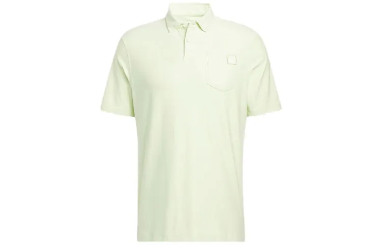 Adidas Polo Shirts Men's Green Polo Collar Moderate Straight Fit