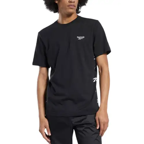 Reebok T Shirts Unisex Black Crew Neck Moderate