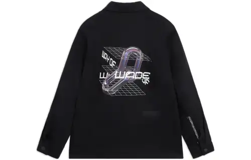 LiNing Wade x Glare Artist Pattern Printed Long Sleeve Shirt Men's Black