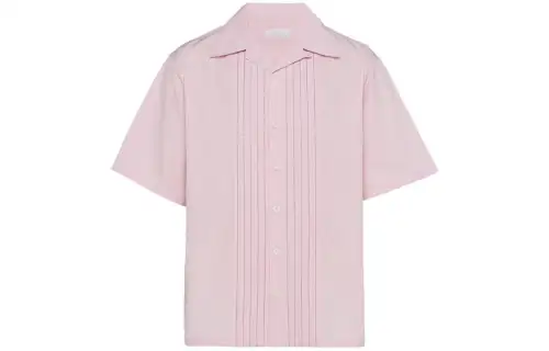 PRADA Shirts Men's Pink Lapel Moderate