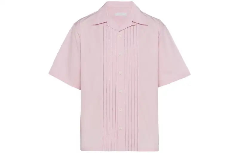 PRADA Shirts Men's Pink Lapel Moderate