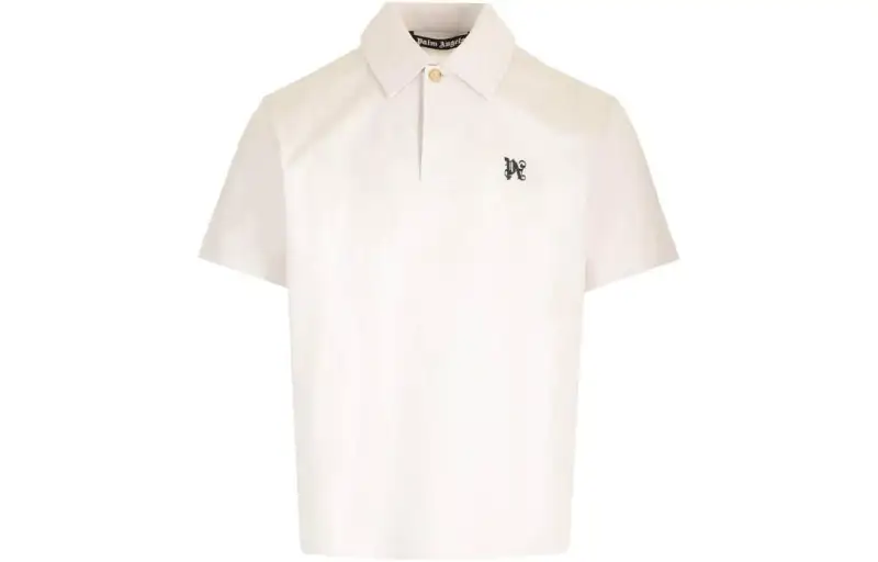 Palm Angels monogram-embroidered cotton polo shirt