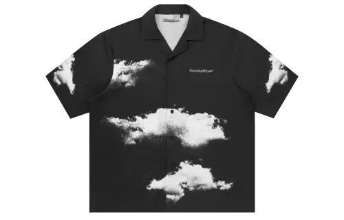 HARSH AND CRUEL Shirts Unisex Black Cuban Collar Moderate Hawaii