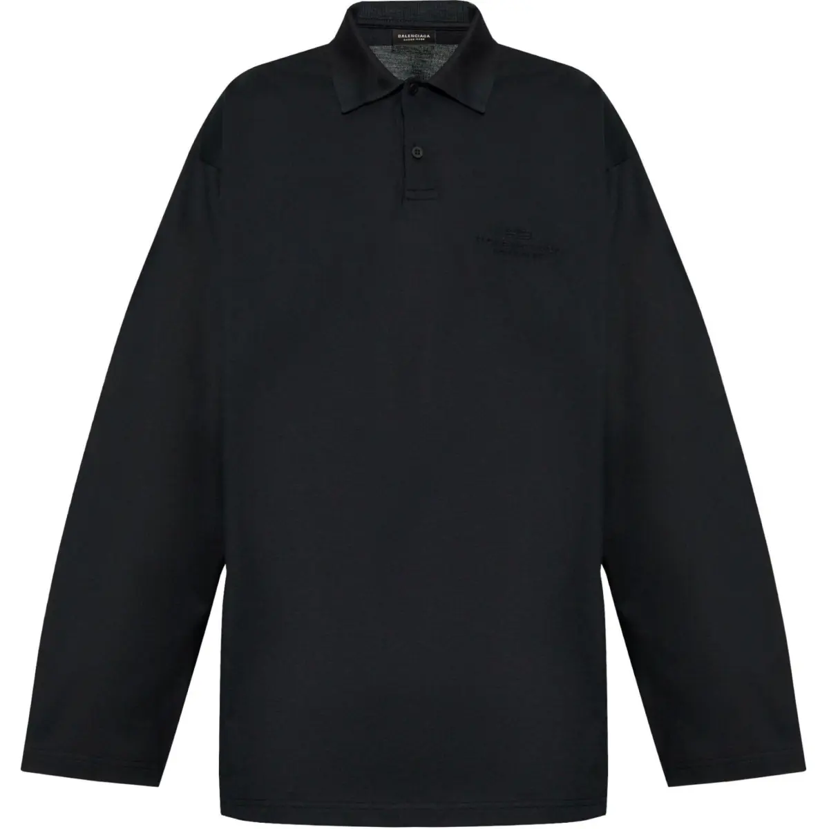 Balenciaga Collared Long Sleeve Polo Shirt