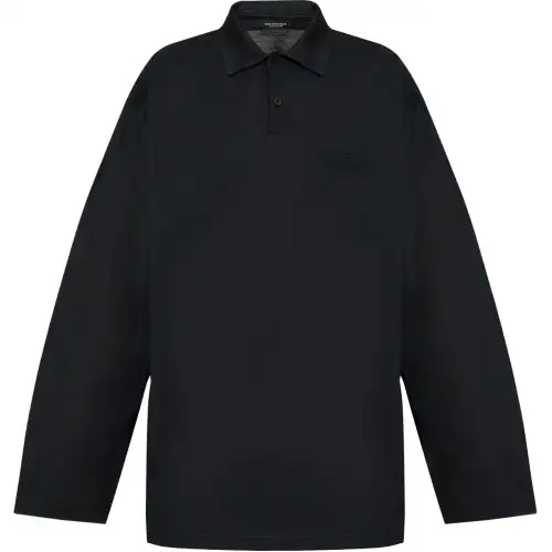 Balenciaga Collared Long Sleeve Polo Shirt