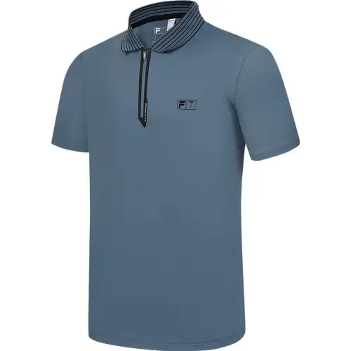 FILA Polo Shirts Men's Ember Blue Polo Collar Moderate Straight Fit