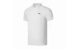 Li Ning Fitness Series Polo Shirts Men's Standard White Polo Collar Moderate Straight Fit