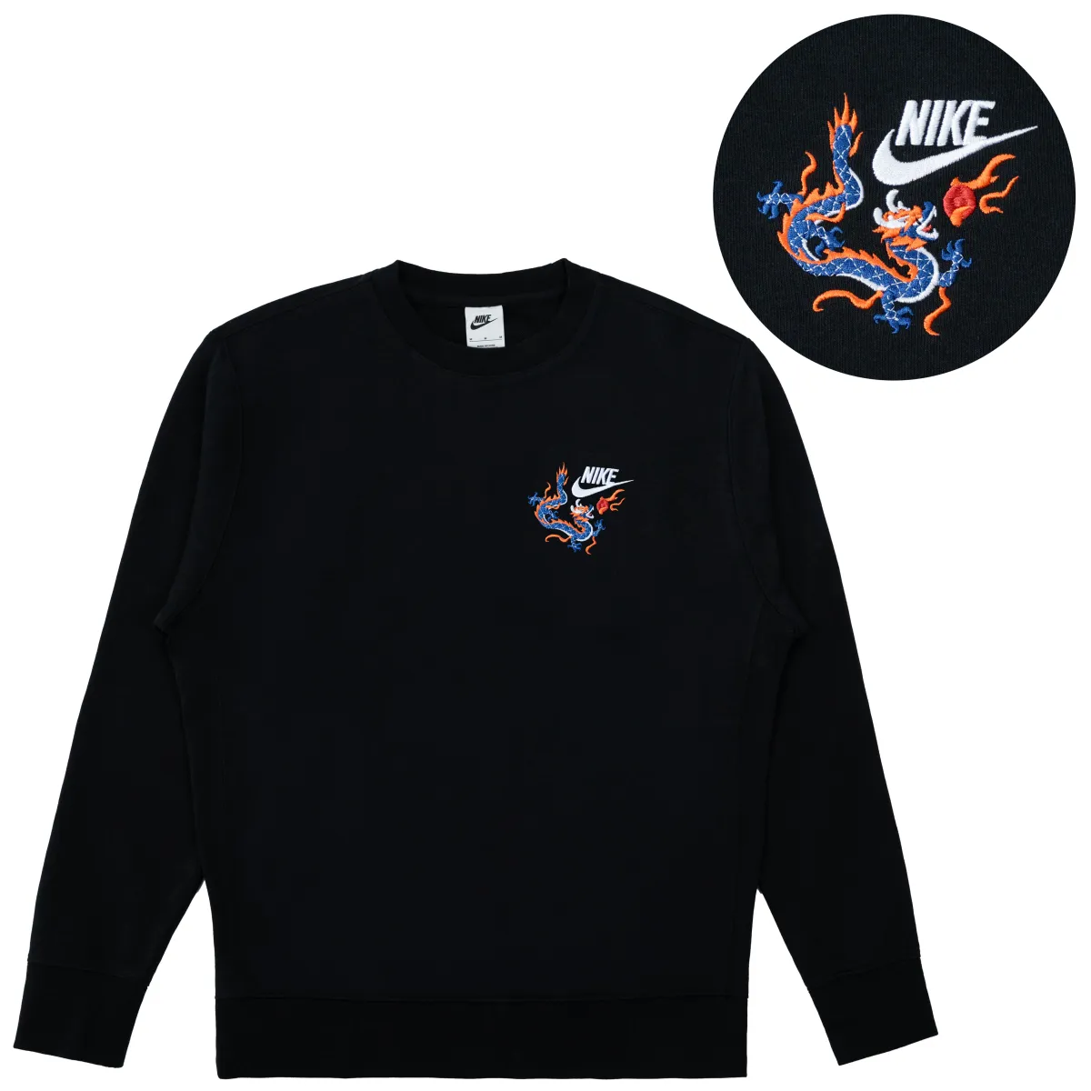 Nike Sweatshirts Unisex Black Crew Neck Moderate Other