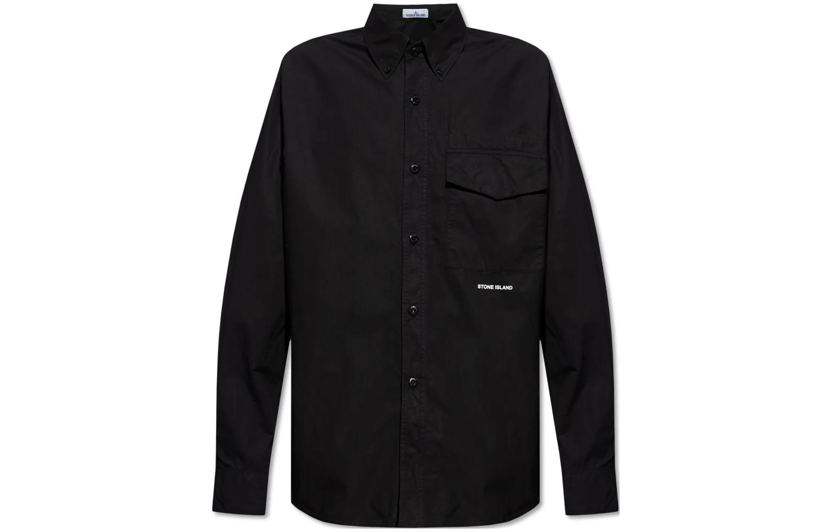 Мужская рубашка STONE ISLAND (черная)