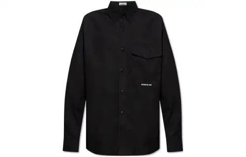 STONE ISLAND Logo Detailed Long Sleeved Jacket