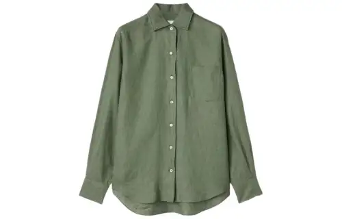 Loro Piana Shirts Men's Green Pointed Collar Moderate Other