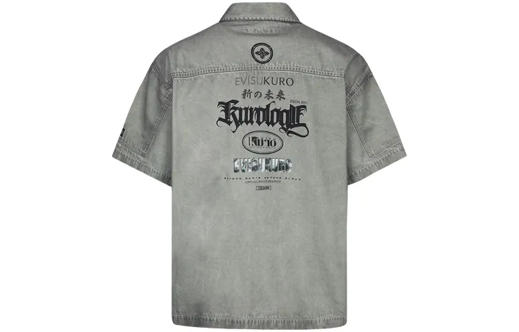 EVISU Shirts Men's Light Gray Polo Collar Moderate Other