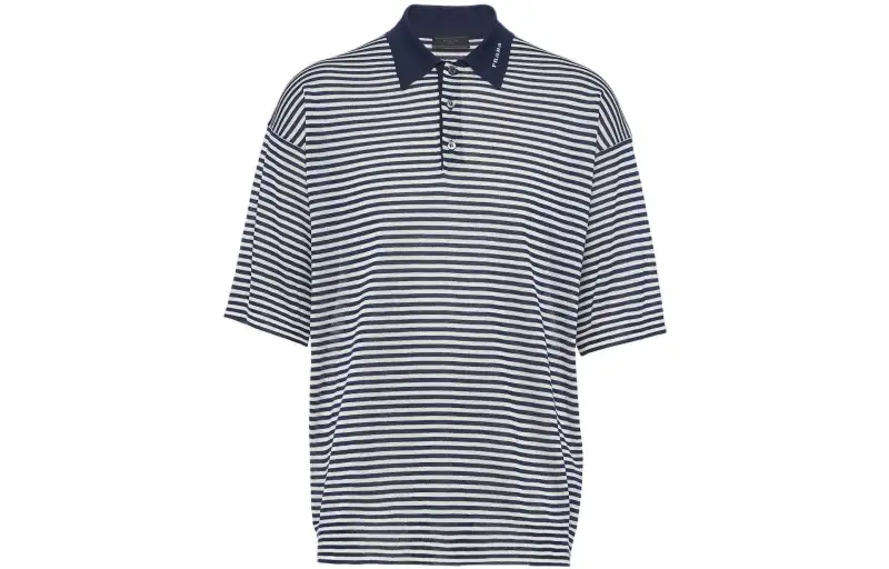 PRADA SS22 Polo Shirt Men's Blue White