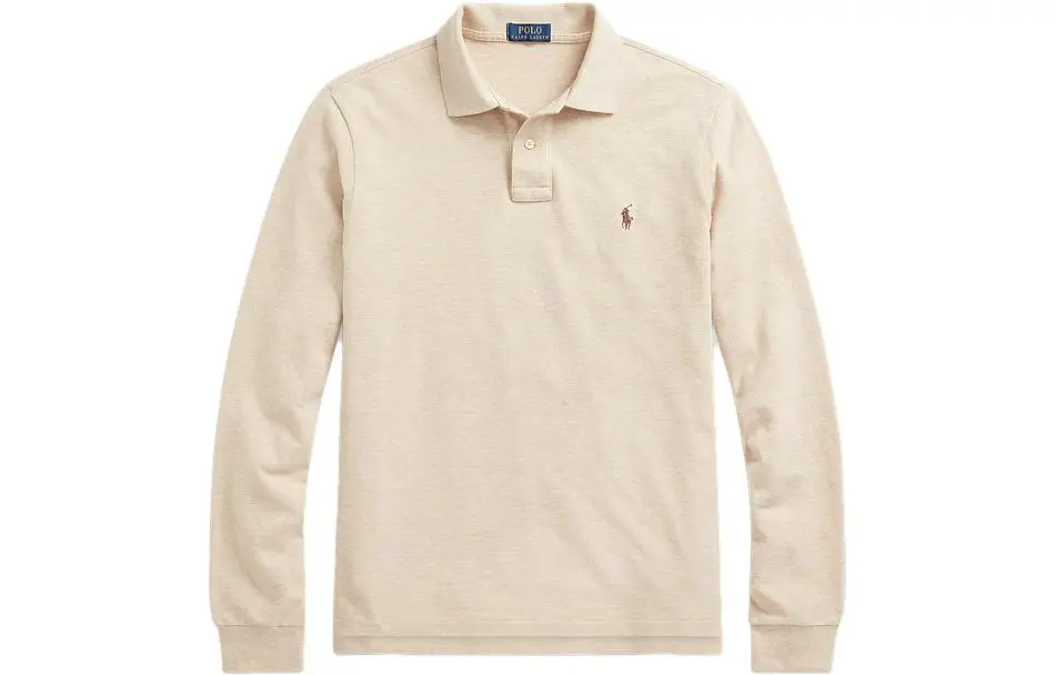 Polo Ralph Lauren FW23 Polo Shirt Custom Slim Fit Men's Ecru