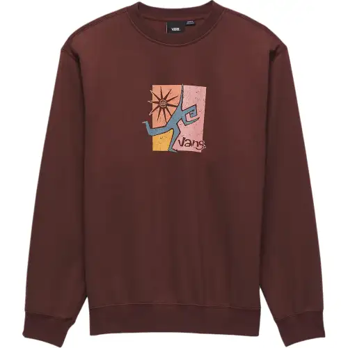 Vans LOOSE CREW Style Guy Sweatshirt Men's Bitter Chocolates
