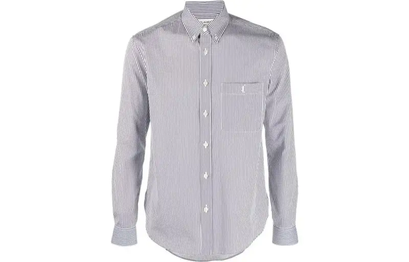 SAINT LAURENT Monogram Striped Shirt