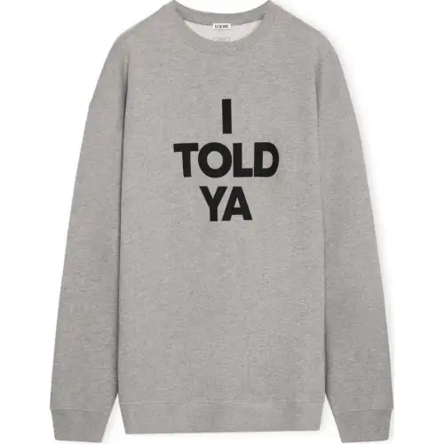 LOEWE Sweatshirts Unisex Gray Crew Neck Moderate Regular