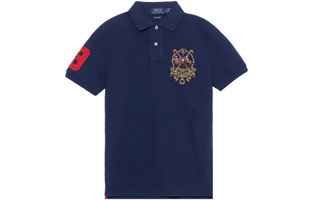 Polo Ralph Lauren Polo Shirt Custom Slim Fit Men's Marine Blue