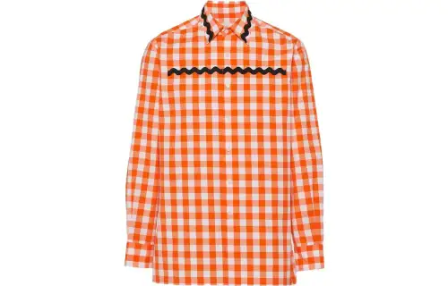 Prada gingham-check cotton shirt