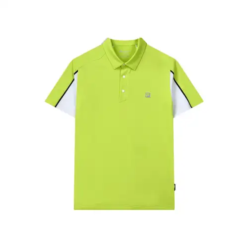 FILA Polo Shirt Men's Neon Yellow Green