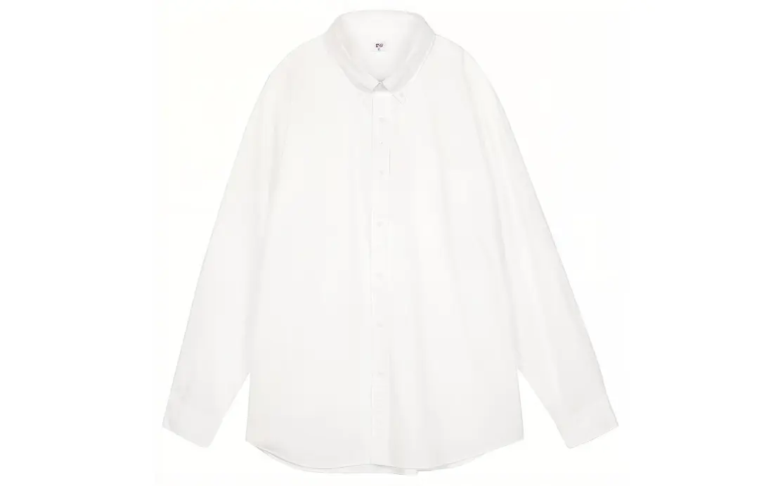 UNIQLO Shirts Men's White Pointed Collar Moderate Other