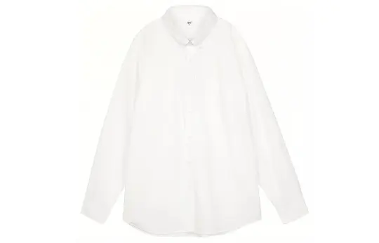 UNIQLO Shirts Men's White Pointed Collar Moderate Other