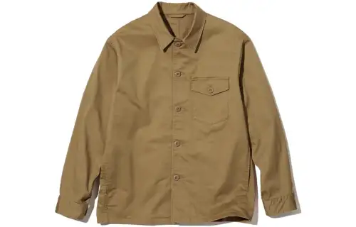 UNIQLO Shirts Men's Light Umber Lapel Moderate Shirt