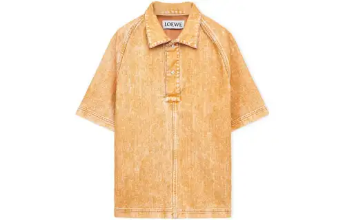 LOEWE FW23 Polo Shirt Men's Muskmelon Color