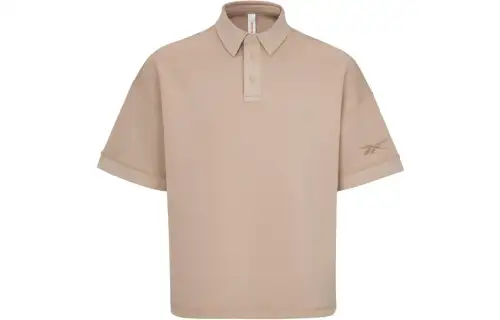 Reebok Polo Shirts Unisex Khaki Moderate Straight Fit