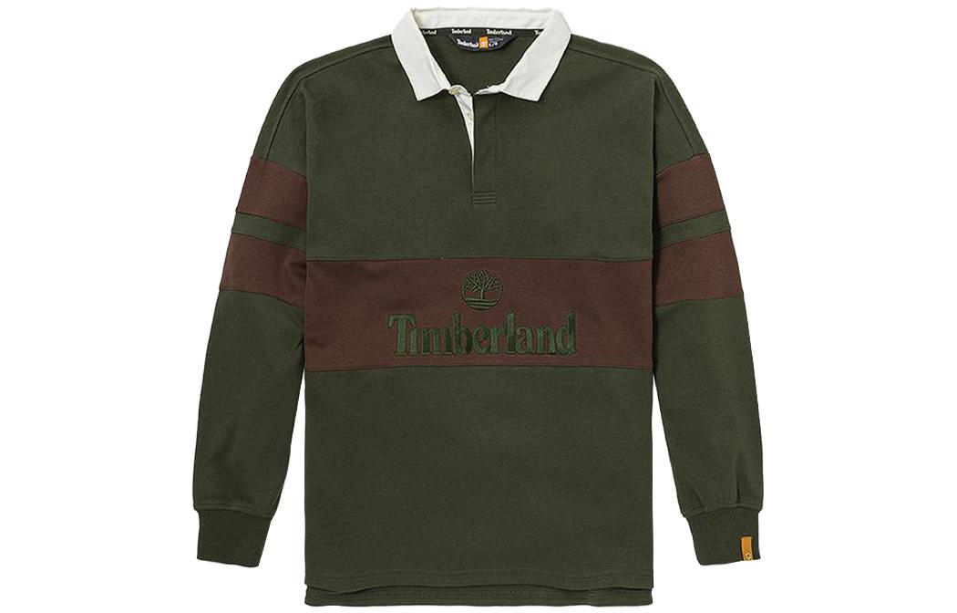 Timberland Polo Shirts Unisex Luggage Bag Green Polo Collar Moderate Straight Fit