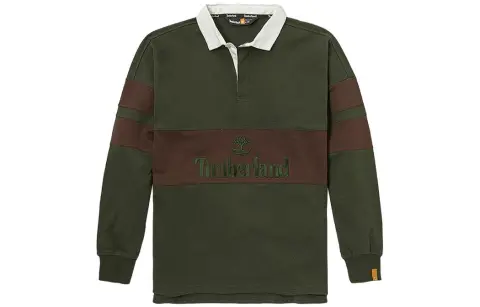 Timberland Polo Shirts Unisex Luggage Bag Green Polo Collar Thin Straight Fit