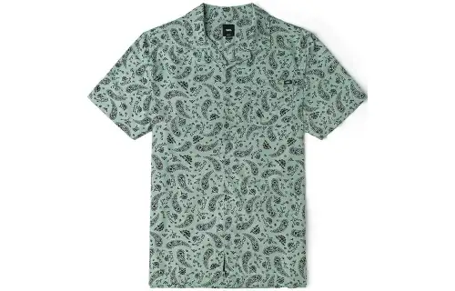 Vans Shirts Men's Green Lapel Moderate Shirt