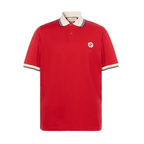 GUCCI Polo Shirts Men's Polo Collar Moderate Straight Fit