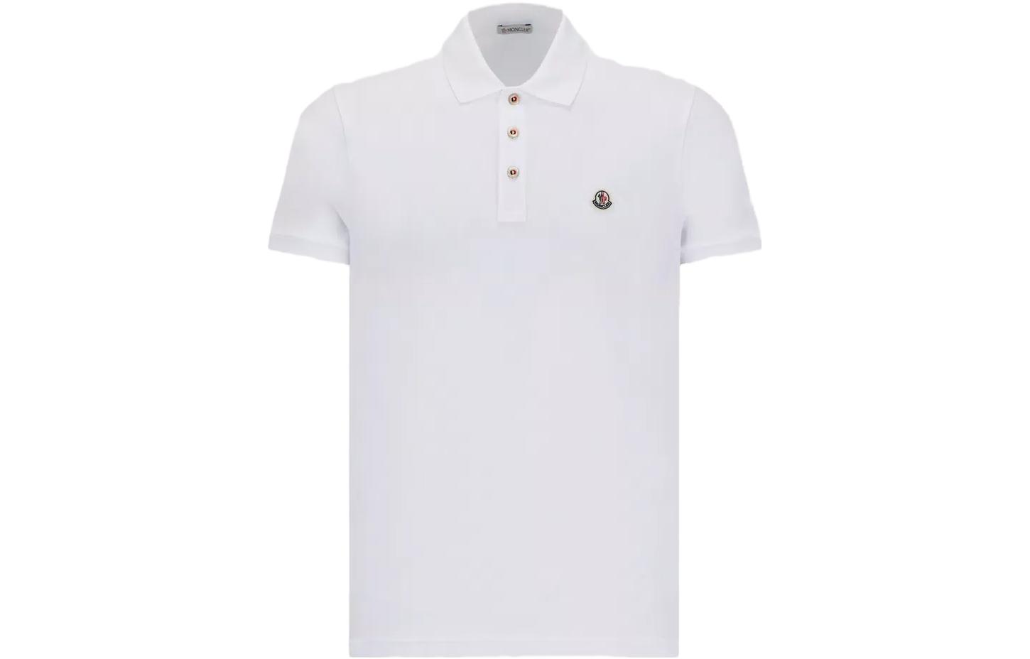 Мужская футболка Moncler Polo (белая)