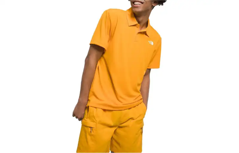 THE NORTH FACE Polo Shirts Men's Gold Crew Neck Moderate Straight Fit