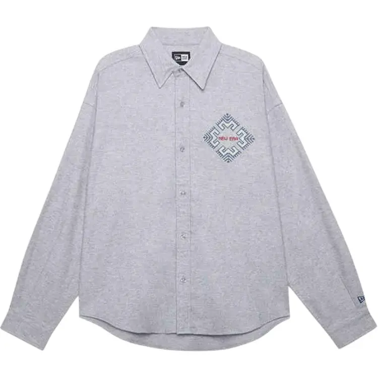 New Era Shirts Unisex Gray Lapel Moderate