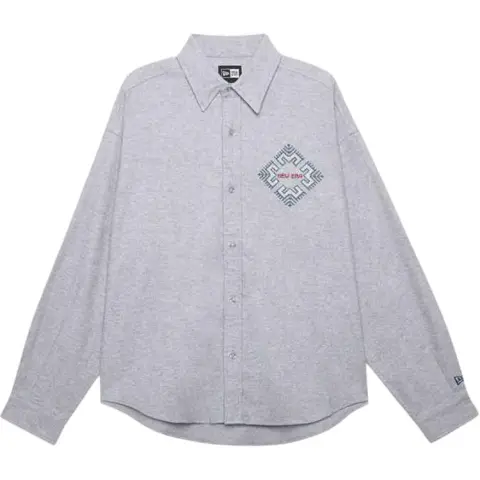 New Era Shirts Unisex Gray Lapel Moderate