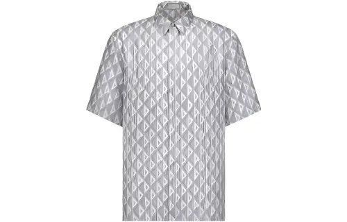 DIOR Shirts Men's Gray Lapel Moderate Shirt